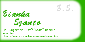 bianka szanto business card